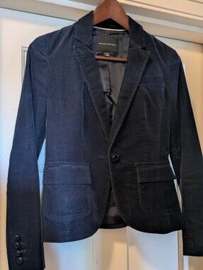 Banana Republic Navy Corduroy Blazer